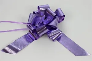 50 mm széles, lila színű, csíkos szatén szalag